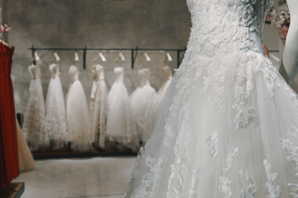 Wedding,Dresses,In,A,Luxury,Shop,In,Milan